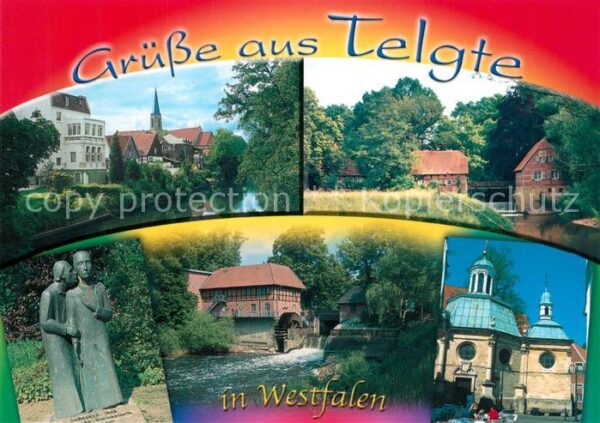 Telgte Warendorf Teilansichten Mühle Plastik Kirche