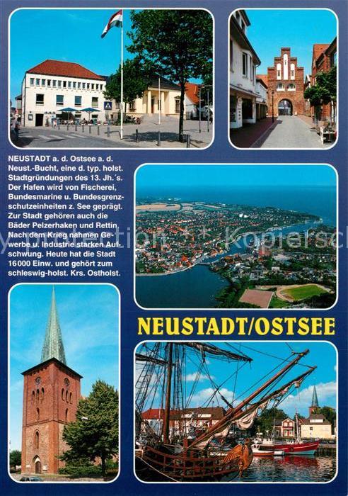 Neustadt Holstein Rathaus Stadttor Fliegeraufnahme Kirche