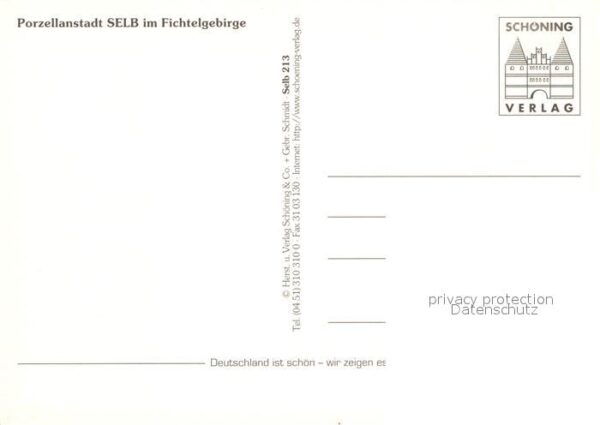 Selb Strassenpartie Kirche Brunnen – Bild 2