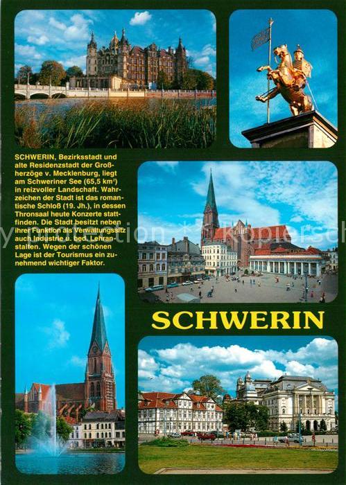 Schwerin Mecklenburg Schloss Denkmal Friedrich Franz II Mark