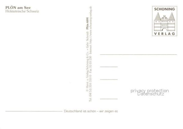 Ploen See Schloss Strassenpartie Brunnen Panorama – Bild 2