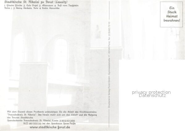 Forst Lausitz Stadtkirche St Nikolai Glaube Glocke Eu – Bild 2