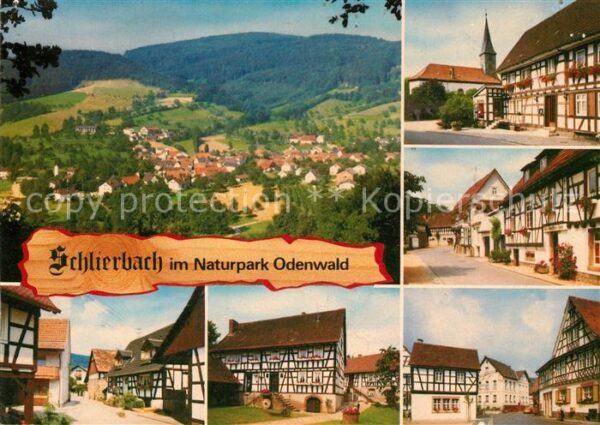 Schlierbach Lindenfels Odenwald Panorama Fachwerkhäuser Ortspartien