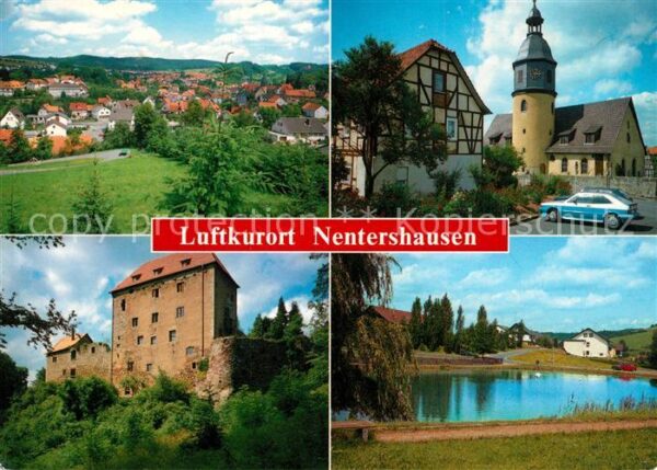 Nentershausen Hessen Panorama Kirche Burg Tannenberg Schwane