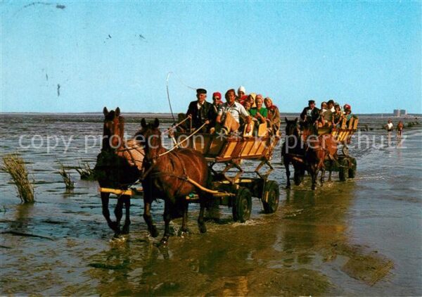 Cuxhaven Doese Nordseebad mit Waldbad Sahlenburg Wattwagen auf de
