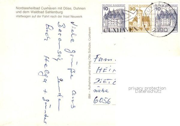 Cuxhaven Doese Nordseebad mit Waldbad Sahlenburg Wattwagen auf de – Bild 2