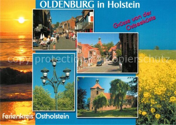 Oldenburg Niedersachsen Fussgängerzone Laterne Strassenpartie K