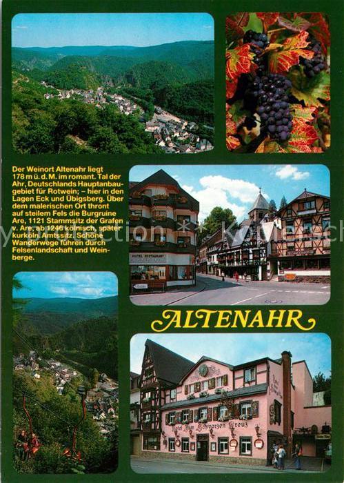 Altenahr Panorama Stadtplatz Hotel zum Schwarzen