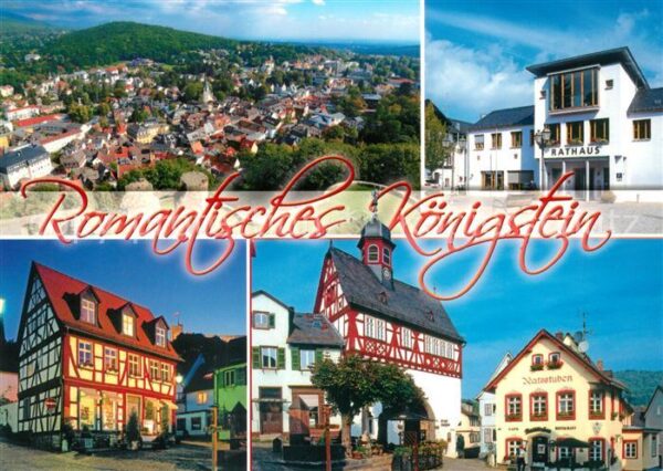 Koenigstein Taunus Fliegeraufnahme Rathaus Fachwerkhäuser