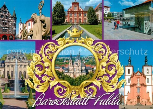 Fulda Fachwerkhaus Skulptur Schloss Brunnen D