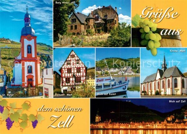 Zell Mosel St Peter Burg Arras Eichamt und Kirche