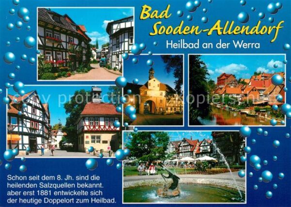 Bad Sooden-Allendorf Fachwerkhäuser Werrapartie Brunnen