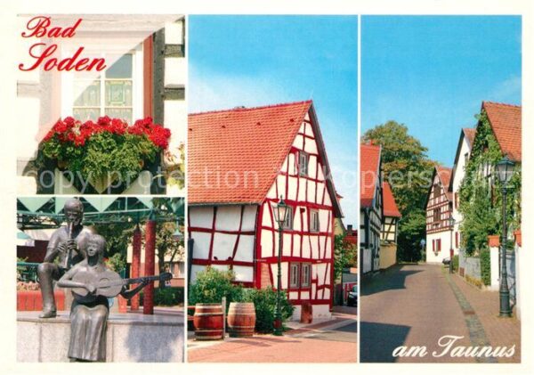Bad Soden Taunus Skulptur Fachwerhäuser