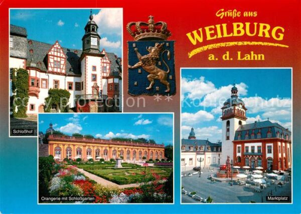 Weilburg Schlosshof Orangerie mit Schlossgarten