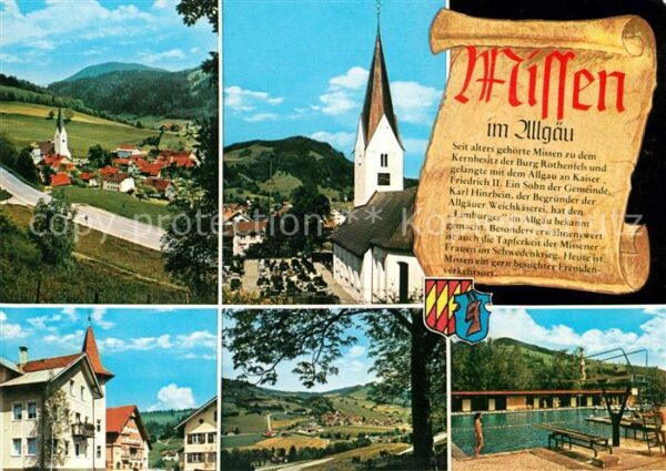 Missen Oberallgaeu Panorama Kirche Teilansichten Schwimmba