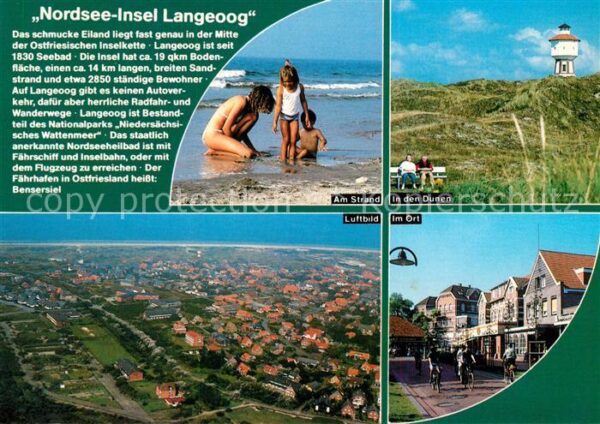 Langeoog Nordseebad Strandpartie Leuchtturm Fliegeraufnahme
