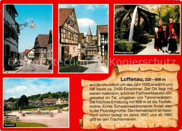 Loffenau Bad Herrenalb Dorfstrassen Plotzsägmühle Kurpark