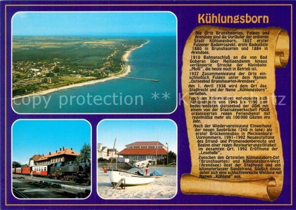 Kuehlungsborn Ostseebad Fliegeraufnahme Bahn Strandpartie
