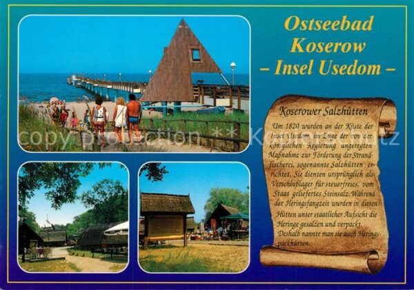 Koserow Ostseebad Usedom Seebrücke Heringsparkhütten