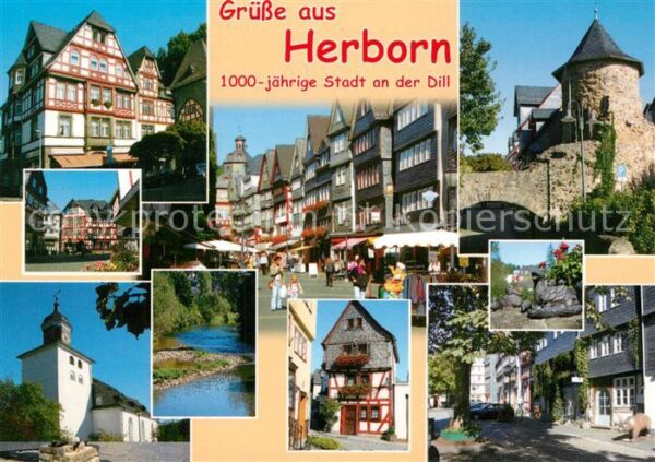 Herborn Hessen Rathaus Marktplatz Schloss Kirche Dillp