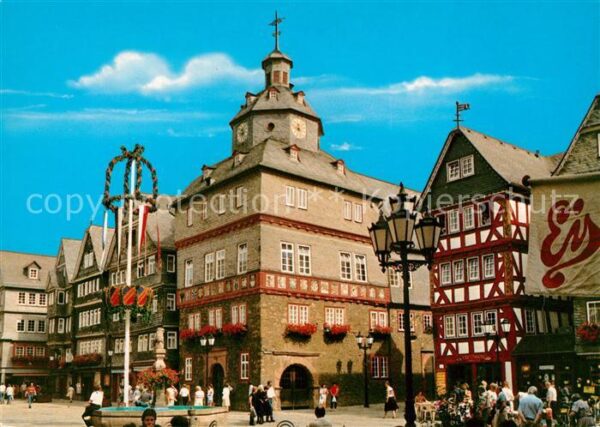 Herborn Hessen Marktplatz mit Rathaus