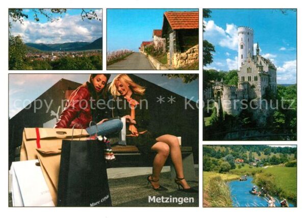 Metzingen Wuerttemberg Outlet Strasse Schloss Bachlauf
