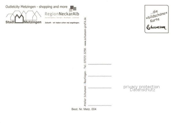Metzingen Wuerttemberg Outlet Strasse Schloss Bachlauf – Bild 2