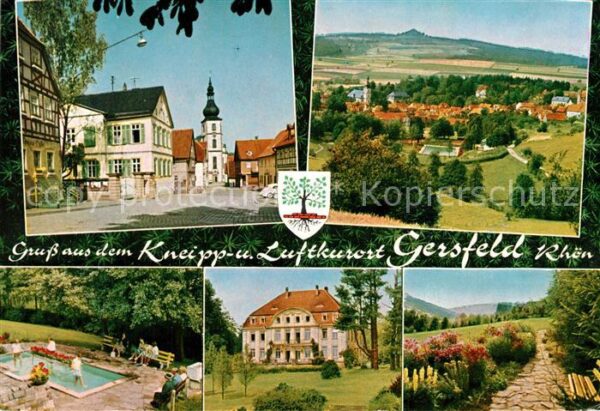Gersfeld Rhoen Strassenpartie Panorama Wassertretanlag
