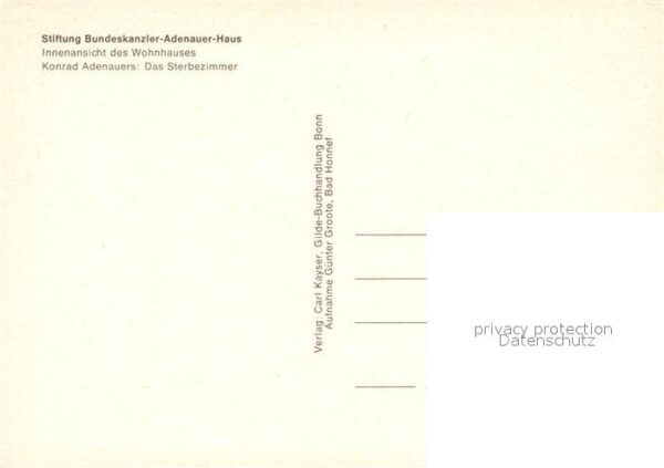 Rhoendorf Stiftung Bundeskanzler Adenauer Haus Ad – Bild 2