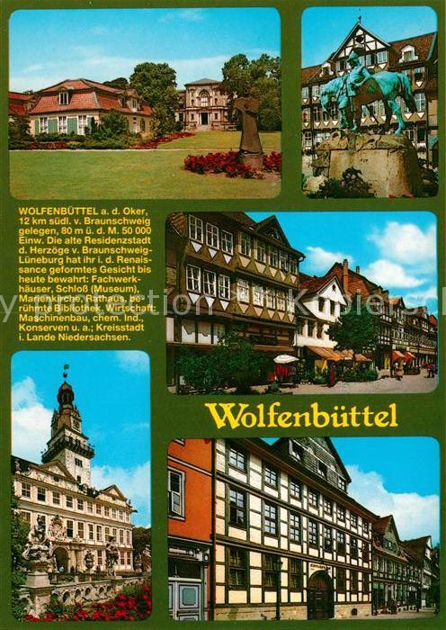 Wolfenbuettel Fachwerkhäuser Schloss Reiterstandbild
