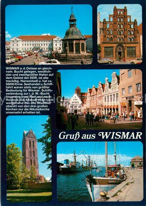 Wismar Mecklenburg Schloss Rathaus Fussgängerzone St Nikol