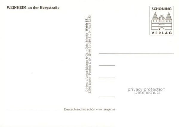 Weinheim Bergstrasse Stadtplatz Schloss Kirche Rathaus Park – Bild 2