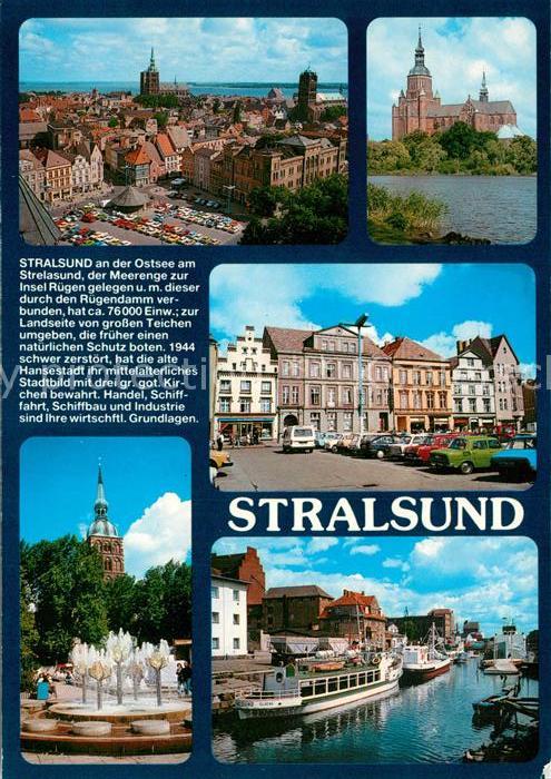 Stralsund Mecklenburg Vorpommern Fliegeraufnahme Kirche Marktplatz Prome