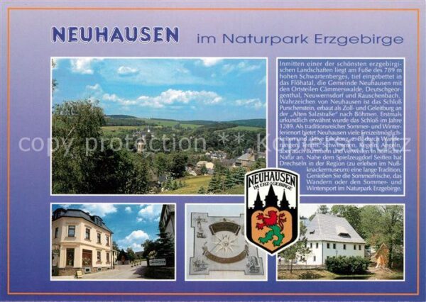 Neuhausen Erzgebirge Panorama Nussknackermuseum Sonnenuhr am