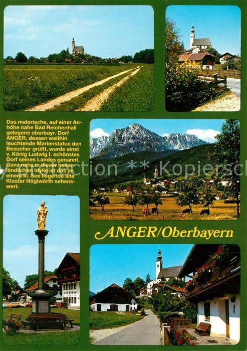 Anger Chiemgau Panorama Kirche Mariensäule Dorfmotive