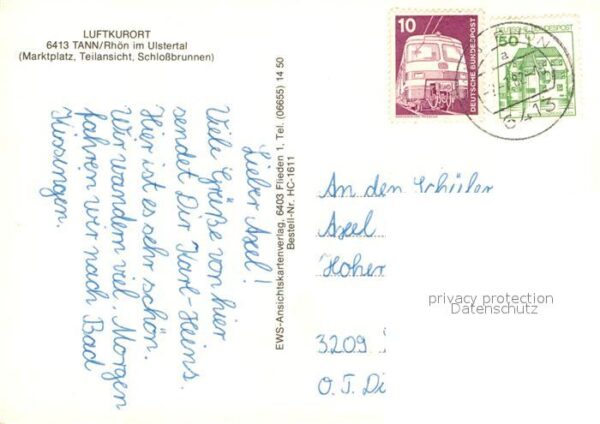 Tann Rhoen Denkmal Schloss-Brunnen Marktplatz – Bild 2