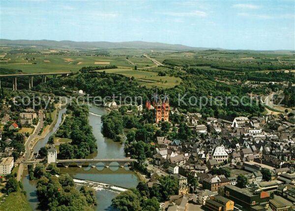Limburg Lahn Fliegeraufnahme Lahnpartie mit Dom