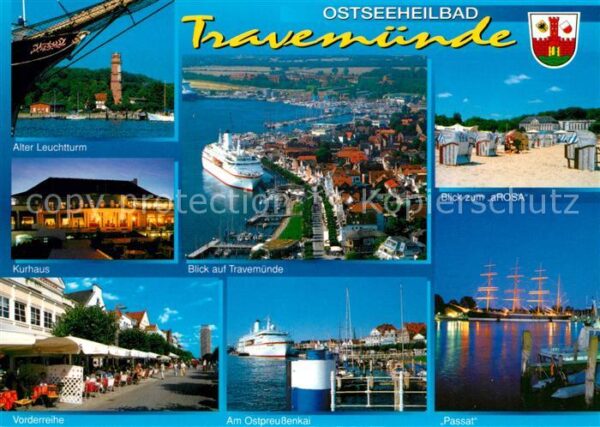 Travemuende Ostseebad Leutturm Kurhaus Strand Ostpreußenkai