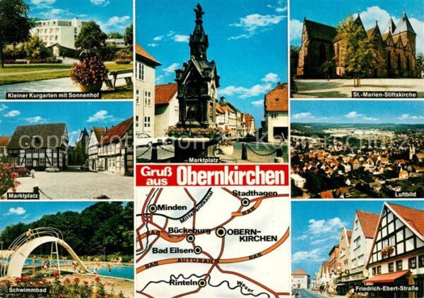 Obernkirchen Kurgarten mit Sonnenhof Marktplatz Frei