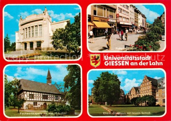 Giessen Lahn Stadttheater Fussgängerzone Fachwerkkap