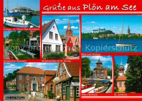 Ploen See Plöner-See Schloß Kosterstrasse mit St.