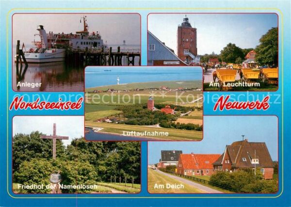 Neuwerk Cuxhaven Nordseebad Anleger Fliegeraufnahme Leuchtturm Deic