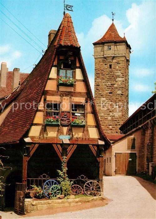 Rothenburg Tauber Alte Schmiede an der Röderschütt