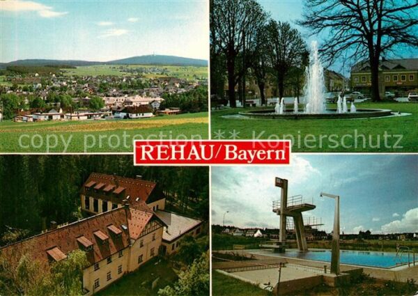 Rehau Oberfranken Panorama mit Kornberg Maxplatz Schullan