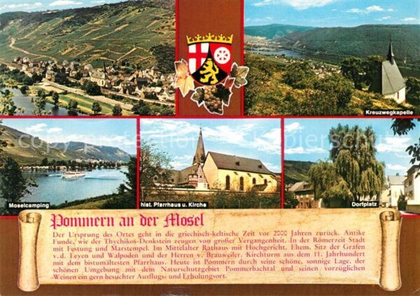 Pommern Mosel Panorama Kreuzwegkapelle Moselcamping P