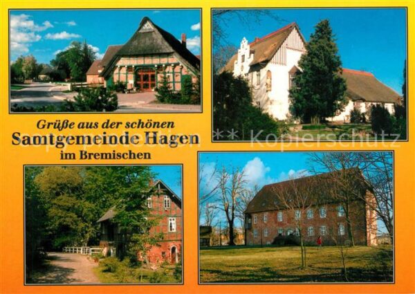 Hagen Bremischen Uthlede Ortsmitte Allmersmuseum Rechten
