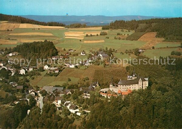 Lauenstein Oberfranken mit Mantelburg Fliegeraufnahme