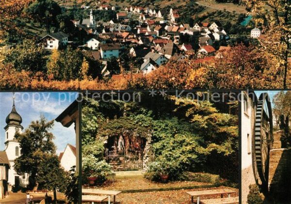 Oberlauda Gesamtansicht Herbststimmung Pfarrkirch