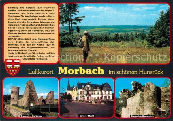 Morbach Hunsrueck Landschaftspanorama Wandern Burgruine B