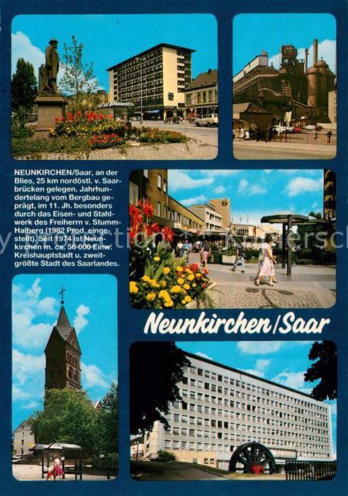 Neunkirchen Saar Denkmal Eisenwerk Innenstadt Fussgänger
